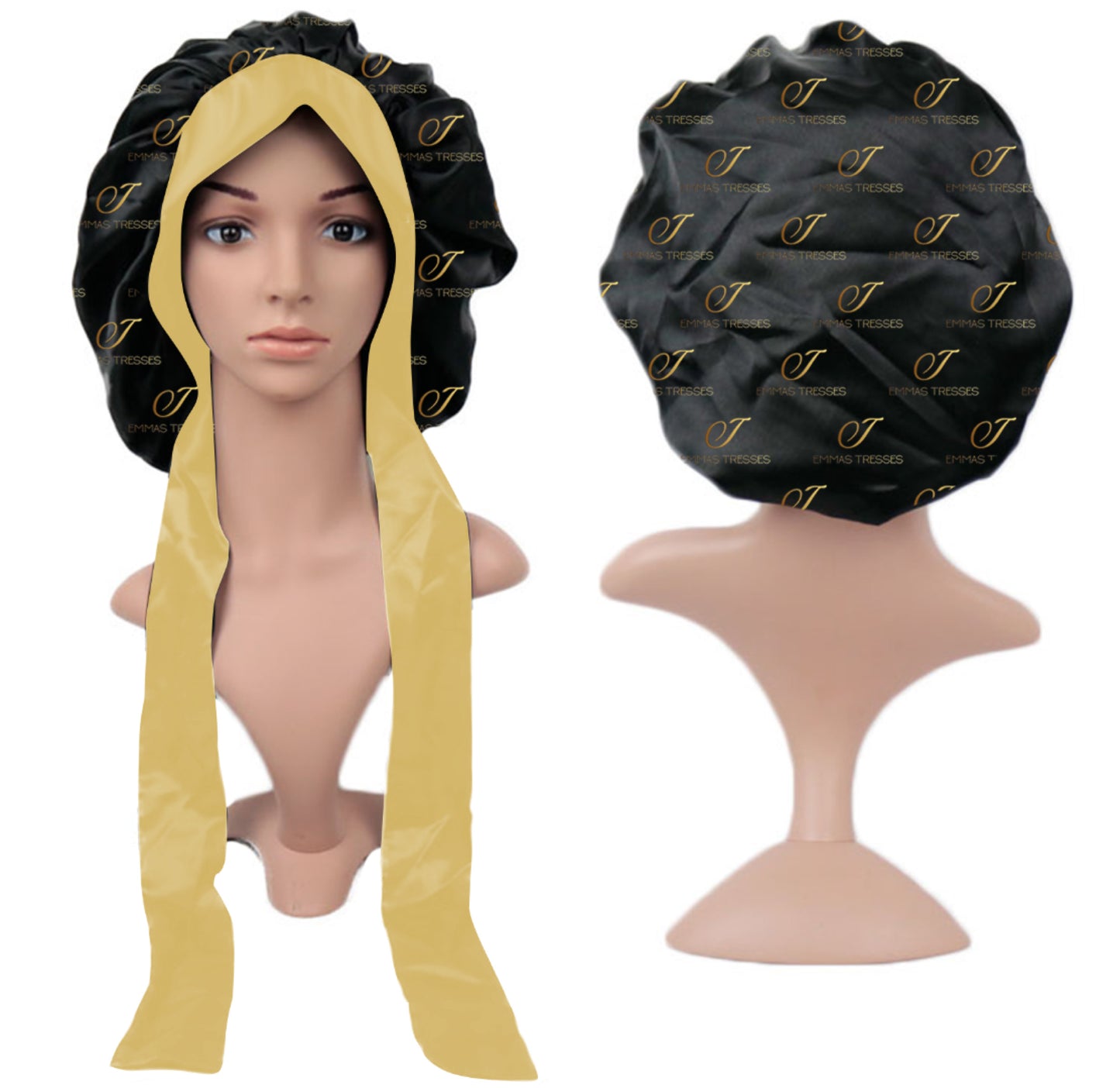 Personalize Emmas Tresses Silk Tie Bonnet